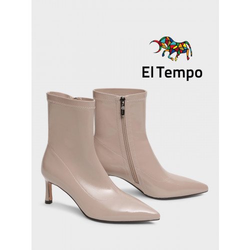 Ботильоны женские демисезонные Лак искусственный на невысоком каблуке Арт:XX078_01GB-BG "XX078_01GB-BG" 2