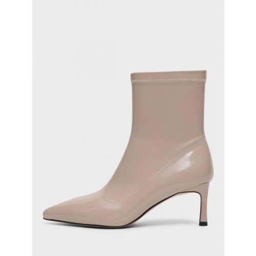 Ботильоны женские демисезонные Лак искусственный на невысоком каблуке Арт:XX078_01GB-BG "XX078_01GB-BG" 3