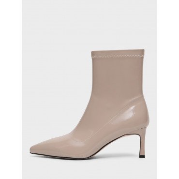 Ботильоны женские демисезонные Лак искусственный на невысоком каблуке  Арт:XX078_01GB-BG "XX078_01GB-BG" 3