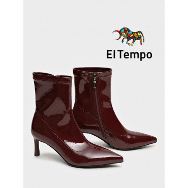 Ботильоны женские демисезонные Лак искусственный на невысоком каблуке  Арт:XX078_01GB-WN XX078_01GB-WN 2