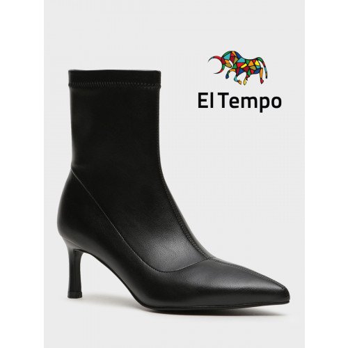 Ботильоны женские демисезонные Кожа искусственная на невысоком каблуке Арт:XX078_01PB-BL "XX078_01PB-BL" 1