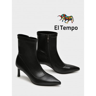 Ботильоны женские демисезонные Кожа искусственная на невысоком каблуке  Арт:XX078_01PB-BL XX078_01PB-BL 2