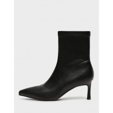 Ботильоны женские демисезонные Кожа искусственная на невысоком каблуке  Арт:XX078_01PB-BL "XX078_01PB-BL" 3