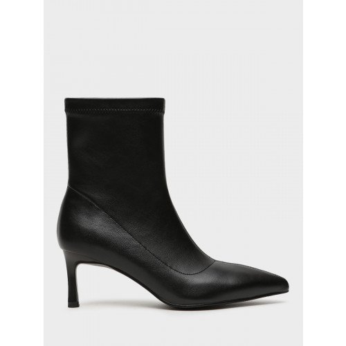 Ботильоны женские демисезонные Кожа искусственная на невысоком каблуке Арт:XX078_01PB-BL "XX078_01PB-BL" 4