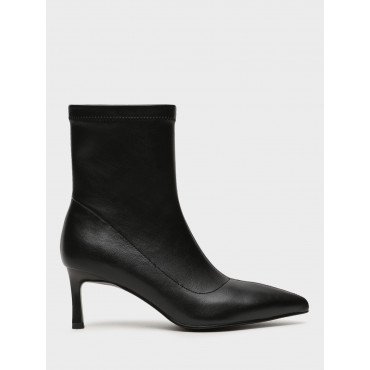 Ботильоны женские демисезонные Кожа искусственная на невысоком каблуке  Арт:XX078_01PB-BL "XX078_01PB-BL" 4