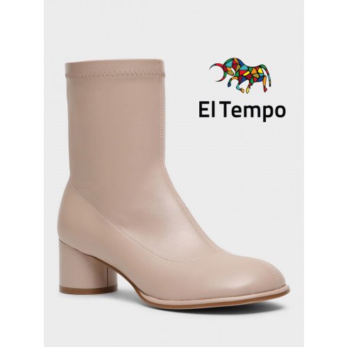 Ботильоны женские демисезонные Кожа искусственная на невысоком каблуке Арт:XX081_01PB-BG "XX081_01PB-BG" 1