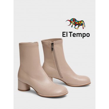 Ботильоны женские демисезонные Кожа искусственная на невысоком каблуке  Арт:XX081_01PB-BG XX081_01PB-BG 2