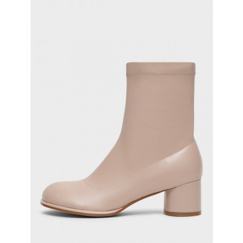 Ботильоны женские демисезонные Кожа искусственная на невысоком каблуке Арт:XX081_01PB-BG "XX081_01PB-BG" 3