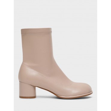 Ботильоны женские демисезонные Кожа искусственная на невысоком каблуке  Арт:XX081_01PB-BG "XX081_01PB-BG" 4