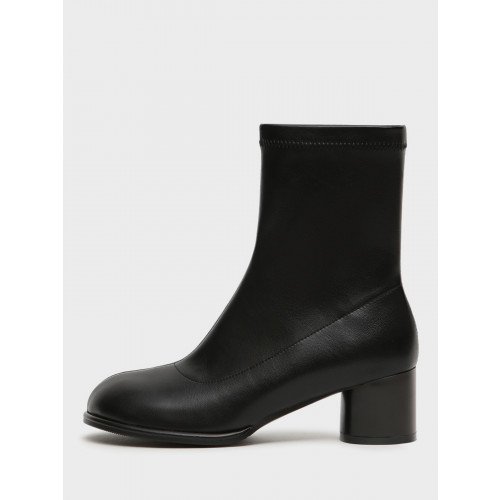 Ботильоны женские демисезонные Кожа искусственная на невысоком каблуке Арт:XX081_01PB-BL "XX081_01PB-BL" 3