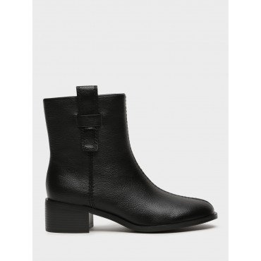 Ботильоны женские демисезонные К.Кожа на невысоком каблуке  Арт:XX082_01PB-BL "XX082_01PB-BL" 4