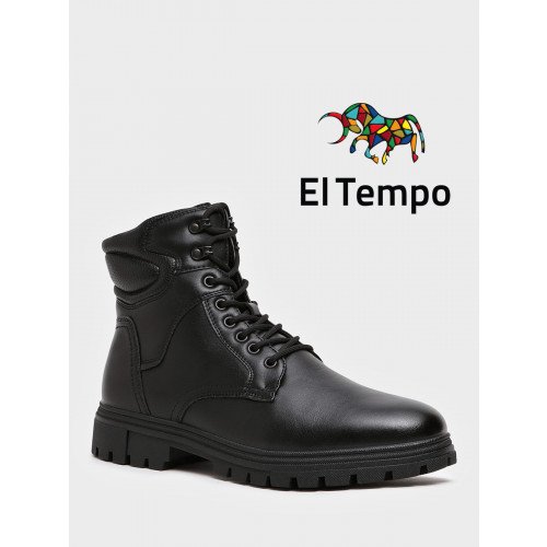 Ботинки мужские зимние К.Кожа на низком каблуке Арт: YC070_01PH-BL "YC070_01PH-BL" 1