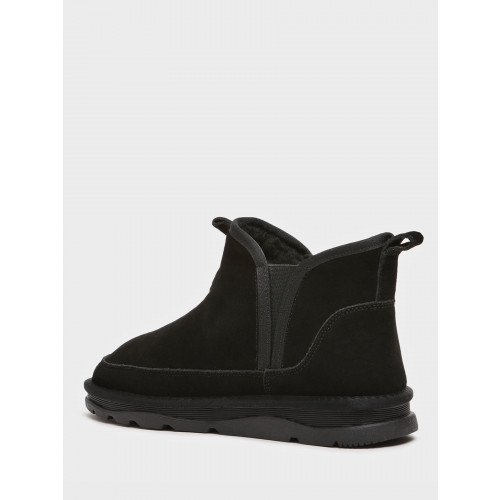 Угги мужские зимние Натуральный спилок с мехом на  тракторной подошве Арт:XQ001_05CH-BL-S "XQ001_05CH-BL-S" 4