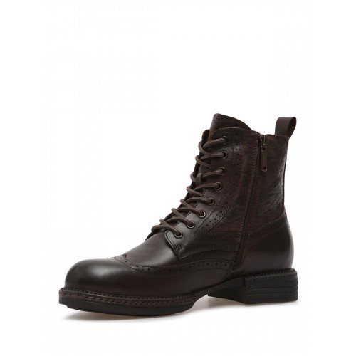 Ботинки мужские зимние Кожа натуральная на низком каблуке Арт:RM008_01KH-BR "RM008_01KH-BR" 4