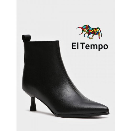 Ботильоны женские демисезонные Кожа натуральная на невысоком каблуке Арт:AY076_01SB-BL "AY076_01SB-BL" 1