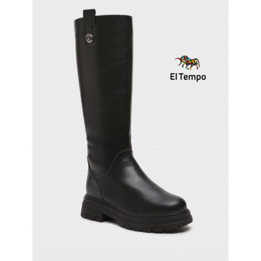 Сапоги женские зимнии Кожа натуральная на невысоком каблуке арт: XM011_01SY-BL "XM011_01SY-BL" 1