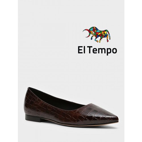 Туфли женские Лак натуральный на низком каблуке арт: AY077_01LT-BR "AY077_01LT-BR" 1