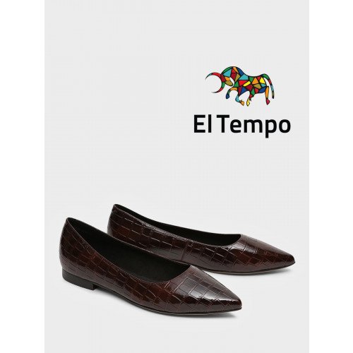 Туфли женские Лак натуральный на низком каблуке арт: AY077_01LT-BR "AY077_01LT-BR" 2