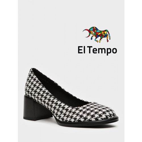 Туфли женские Текстиль на каблуке  арт: AY072_01TT-BL "AY072_01TT-BL" 1