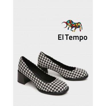 Туфли женские Текстиль на каблуке  арт: AY072_01TT-BL AY072_01TT-BL 2