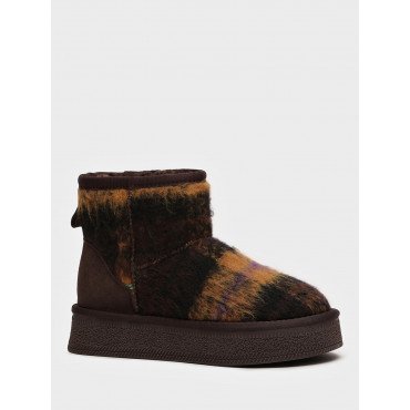 Угги женские зимние укороченные Текстиль/спилок арт.:PC040_02TI-BR "PC040_02TI-BR" 3