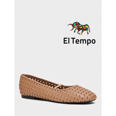 Балетки песочные El Tempo без подкладки Женские EE021_01KU-SD "EE021_01KU-SD" 1