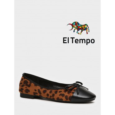 Балетки леопардовые El Tempo кожа искусственная Женские MA004_01PP-LP MA004_01PP-LP