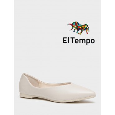 Балетки молочные El Tempo кожа искусственная Женские MA008_01PP-ML MA008_01PP-ML