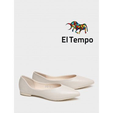 Балетки молочные El Tempo кожа искусственная Женские MA008_01PP-ML MA008_01PP-ML 2