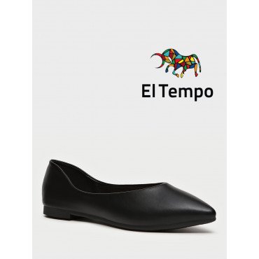 Балетки черные El Tempo кожа искусственная Женские MA008_01PP-BL MA008_01PP-BL