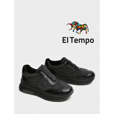 Полуботинки женские демисезонные Текстиль/Кожа натуральная арт.:HW060_03TH-BL HW060_03TH-BL 2