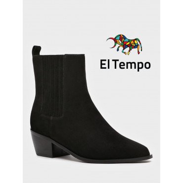 Ботильоны женские демисезонные Велюр натуральный на невысоком каблуке  Арт:LV135_03VB-BL LV135_03VB-BL 2