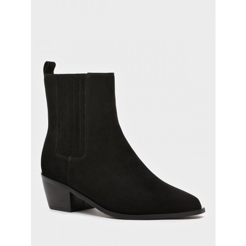 Ботильоны женские демисезонные Велюр натуральный на невысоком каблуке Арт:LV135_03VB-BL "LV135_03VB-BL" 3