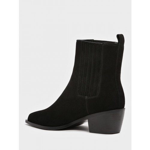 Ботильоны женские демисезонные Велюр натуральный на невысоком каблуке Арт:LV135_03VB-BL "LV135_03VB-BL" 4