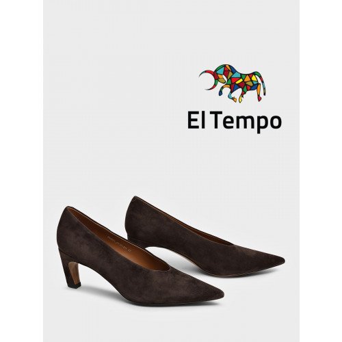 Туфли женские Велюр натуральный на каблуке  арт.:RH031_01VK-BR "RH031_01VK-BR" 1