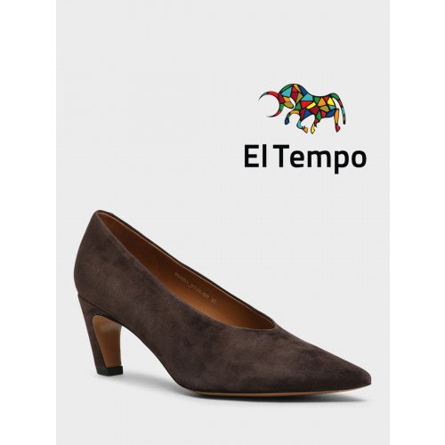 Туфли женские Велюр натуральный на каблуке  арт.:RH031_01VK-BR "RH031_01VK-BR" 2