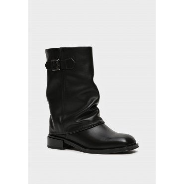 Полусапоги женские, цвет ЧЕРНЫЙ, NN062_01KB-BL NN062_01KB-BL