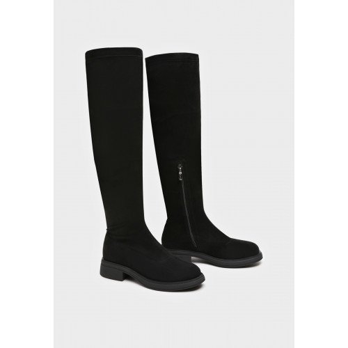 Ботфорты женские, цвет ЧЕРНЫЙ, AY069_01WB-BL "AY069_01WB-BL" 2