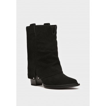 Полусапоги женские, цвет ЧЕРНЫЙ, YZ015_01CB-BL YZ015_01CB-BL