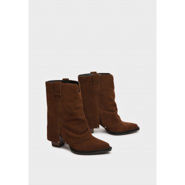 Полусапоги женские, цвет ТЕМНО-КОРИЧНЕВЫЙ, YZ015_01CB-BR YZ015_01CB-BR 2