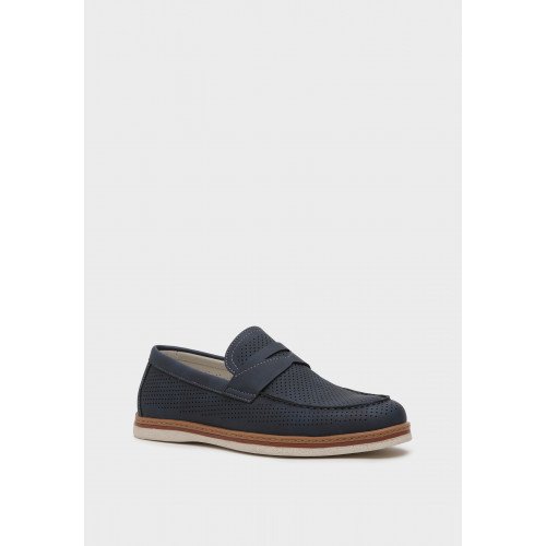 Лоферы мужские, цвет СИНИЙ, AF007_01PP-NV "AF007_01PP-NV" 1