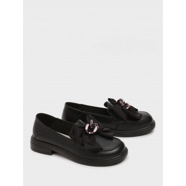 Лоферы женские, цвет ЧЕРНЫЙ, SZ760_01ST-BL SZ760_01ST-BL 2