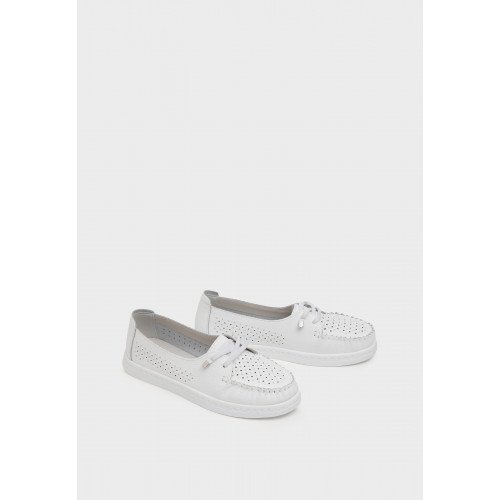 Мокасины женские, цвет БЕЛЫЙ, CJ007_01SK-WT "CJ007_01SK-WT" 2