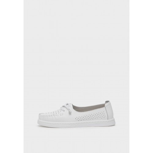 Мокасины женские, цвет БЕЛЫЙ, CJ007_01SK-WT "CJ007_01SK-WT" 4