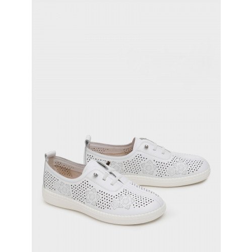 Полуботинки женские, цвет БЕЛЫЙ, MZ002_03ST-WT "MZ002_03ST-WT" 2