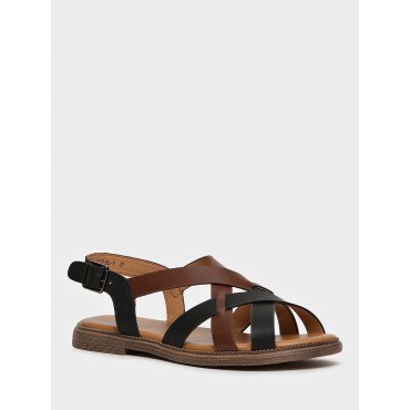 Сандалии женские, цвет ЧЕРНЫЙ, SL035_02SP-BL-V SL035_02SP-BL-V