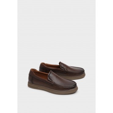 Мокасины мужские, цвет КОРИЧНЕВЫЙ, FL603_Z262-3_BROWN FL603_Z262-3_BROWN 2
