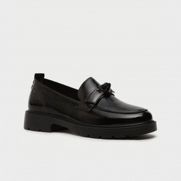Лоферы женские, цвет ЧЕРНЫЙ, SZ432_01_01_LT SZ432_01_01_LT