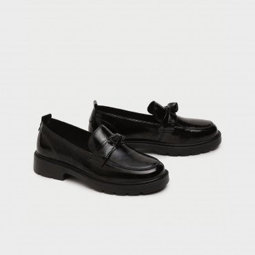 Лоферы женские, цвет ЧЕРНЫЙ, SZ432_01_01_LT SZ432_01_01_LT 2